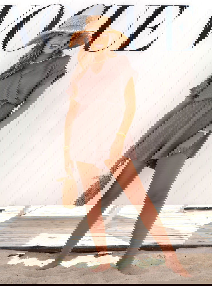 Muślinowy kombinezon z przekładanym...