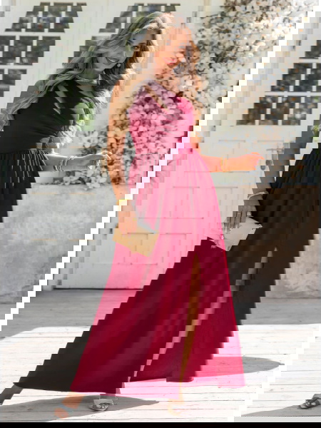 Bordowa sukienka na jedno... 2