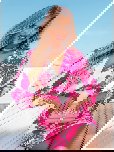 Wzorzysta sukienka z... 2