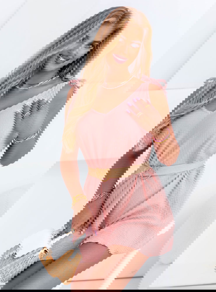 Muślinowy kombinezon na ramiączkach...