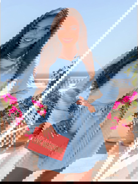 Błękitna mini sukienka... 2