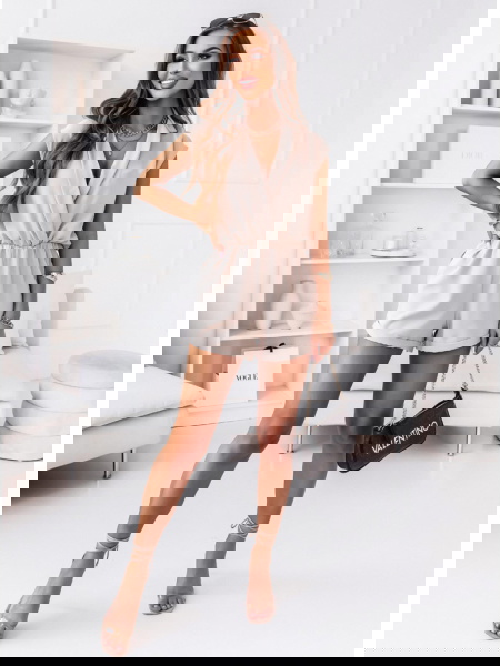 Beżowy kombinezon z... 2