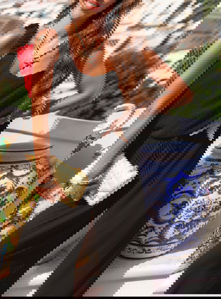 Czarny komplet bluzka i spodnie Serenaa