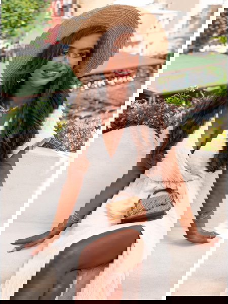 Biała muślinowa sukienka z... 2