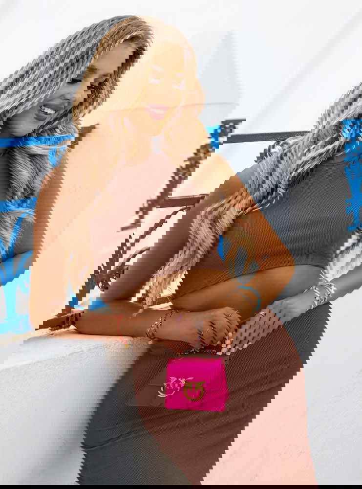 Prążkowany komplet top+spódnica z...