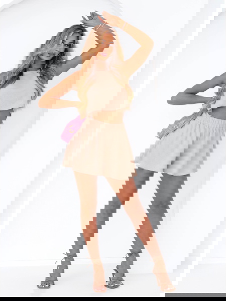 Beżowy komplet top i... 2