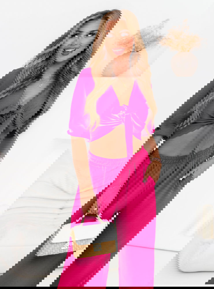 Komplet wiązany top i spodnie Ruzuna...