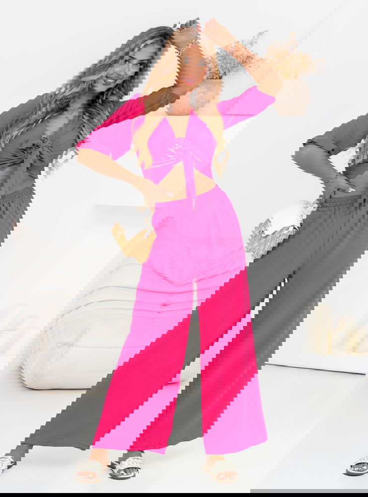 Komplet wiązany top i spodnie Ruzuna...