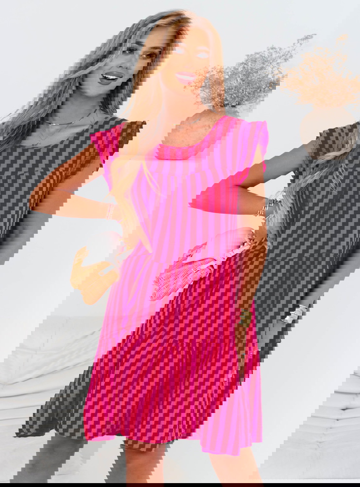 Muślinowa sukienka mini oversize...