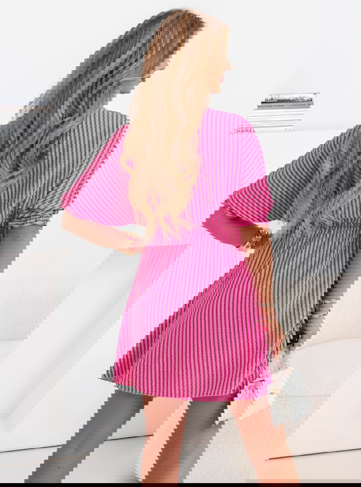 Muślinowa sukienka z przekładanym...