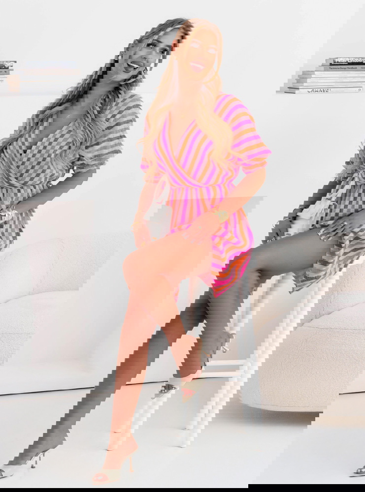 Muślinowa sukienka z przekładanym...