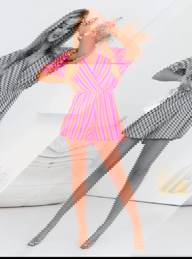 Muślinowy kombinezon z przekładanym...