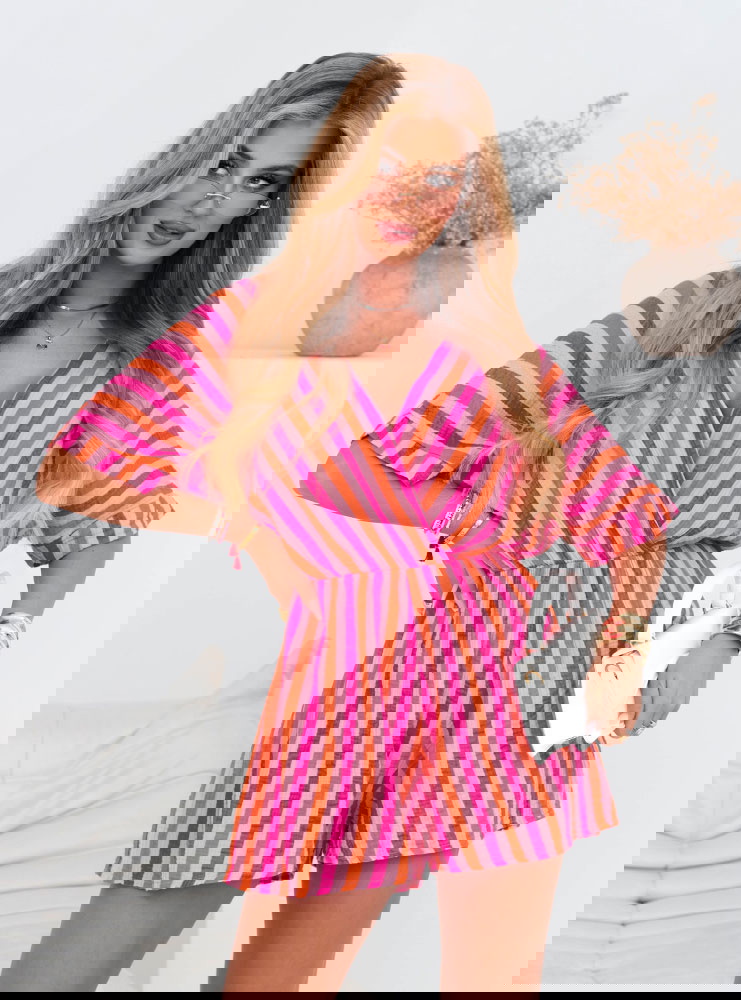 Muślinowy kombinezon z przekładanym...