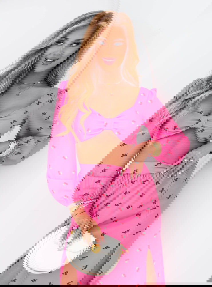 Komplet krótki top i spódnica z...