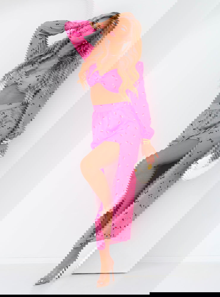 Komplet krótki top i spódnica z...