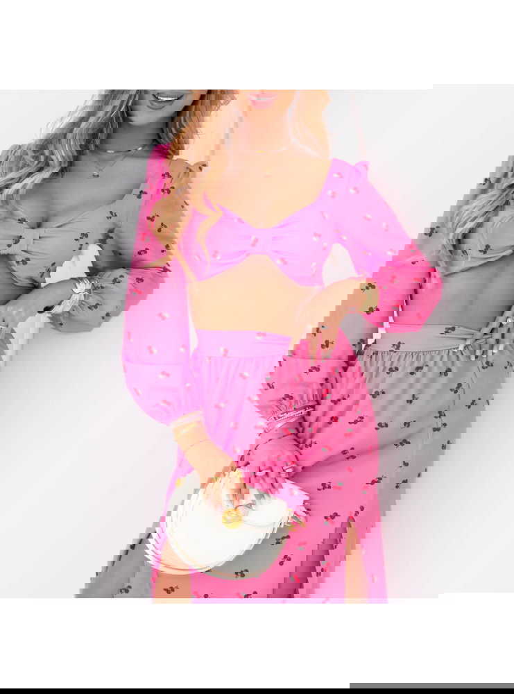 Komplet krótki top i spódnica z...