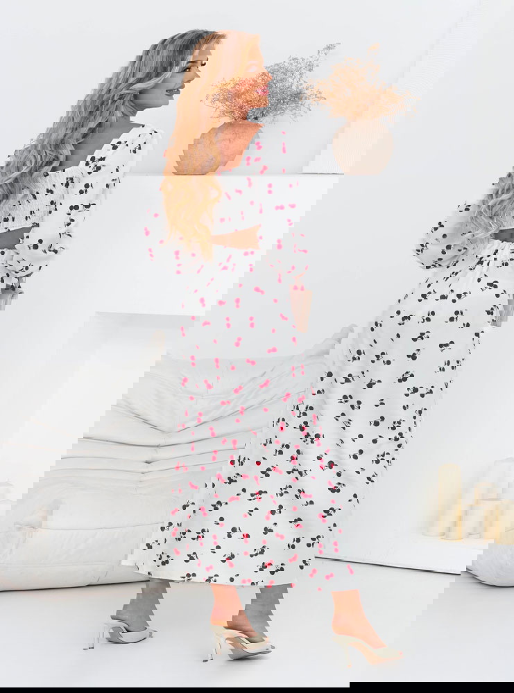 Biały komplet krótki top i spódnica z...