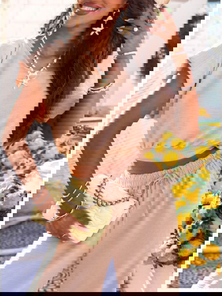 Beżowy komplet top +... 2