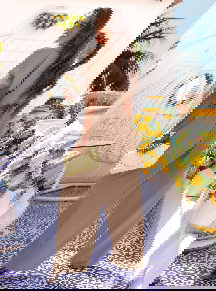 Komplet top + spodnie Sveva - mocha...