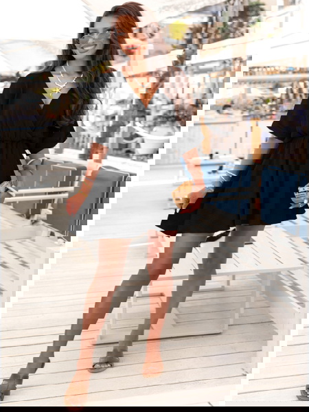 Czarny muślinowy kombinezon... 2