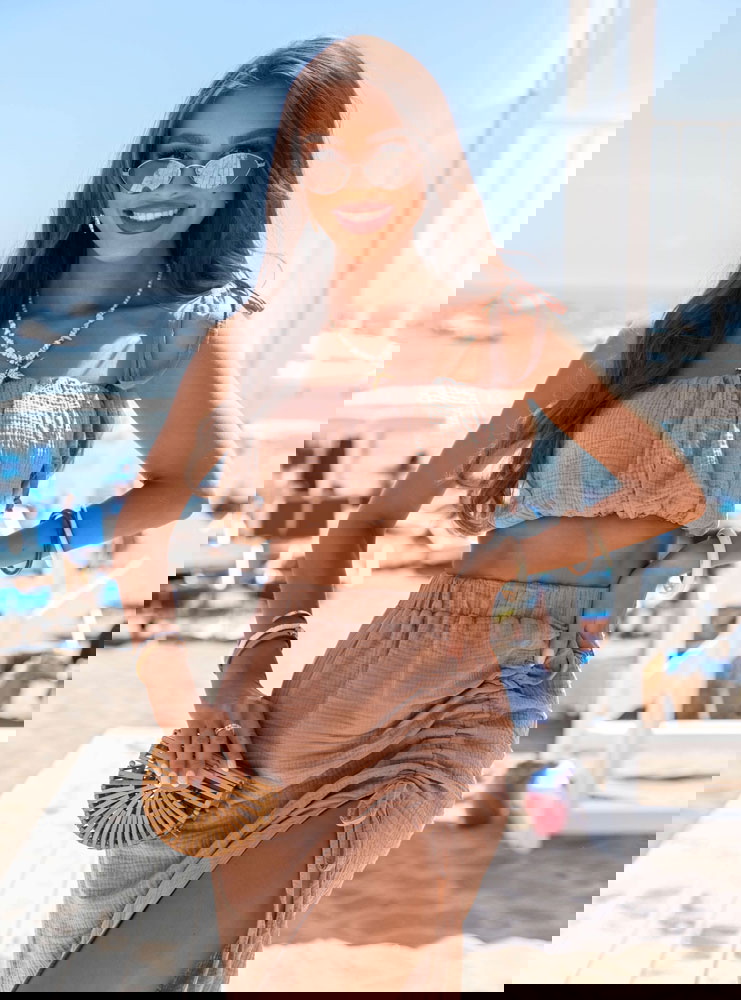 Komplet top + spódnica z rozcięciem...