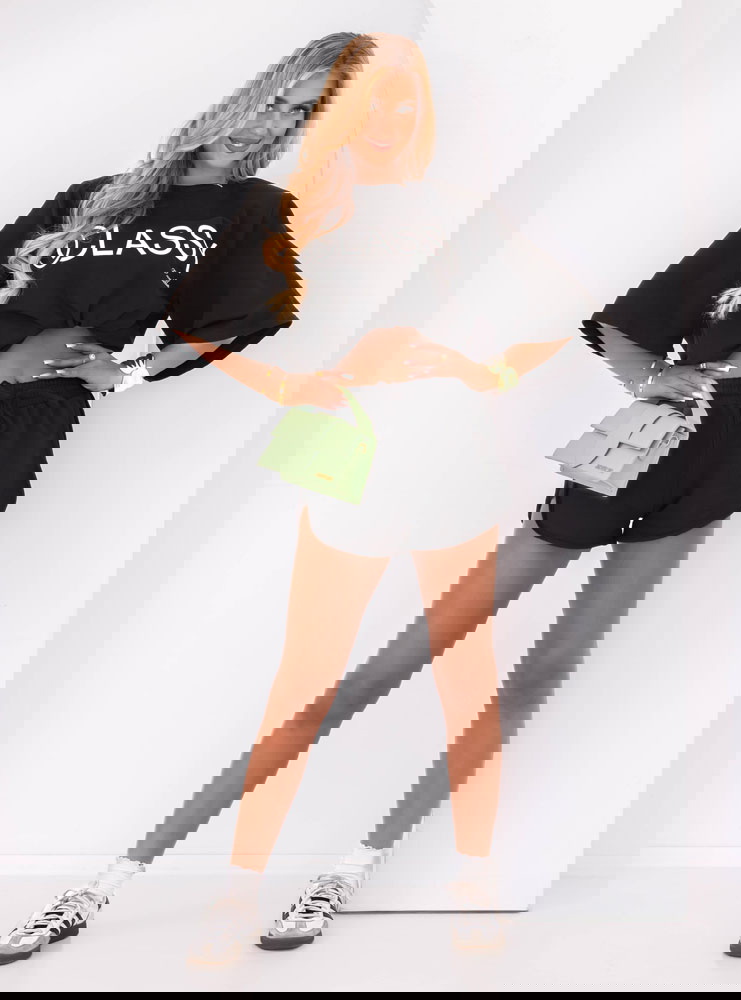 Czarne krótkie spodenki dresowe Eldece