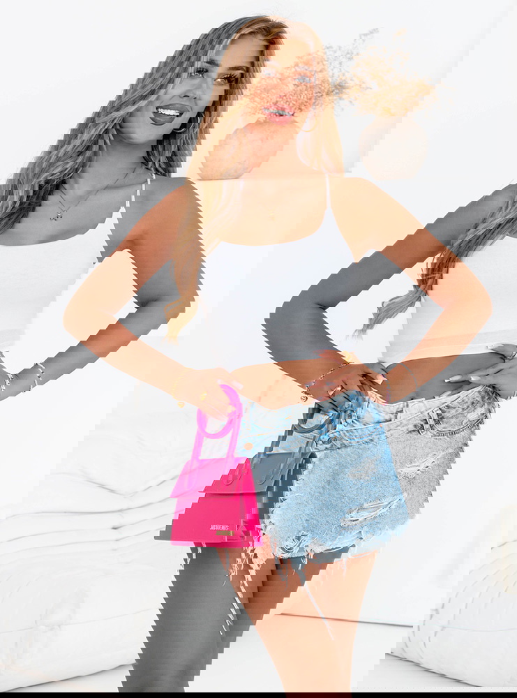 Biały top na ramiączkach Pierra