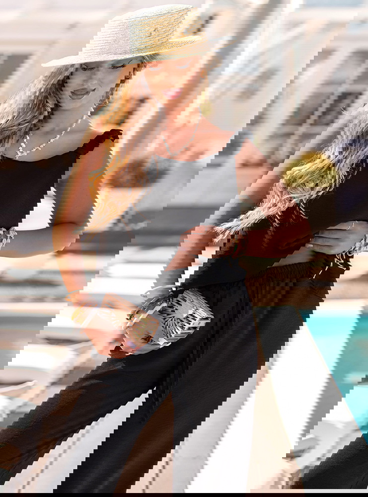 Czarny komplet bluzka i spodnie...