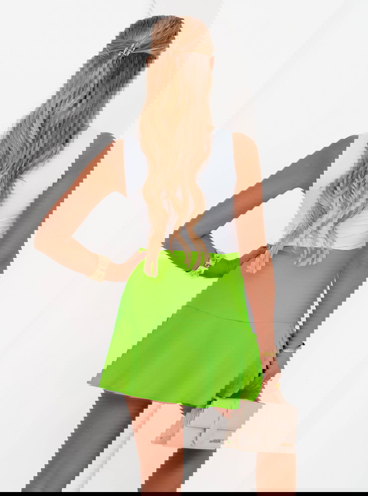 Zielona rozkloszowana spódniczka mini...