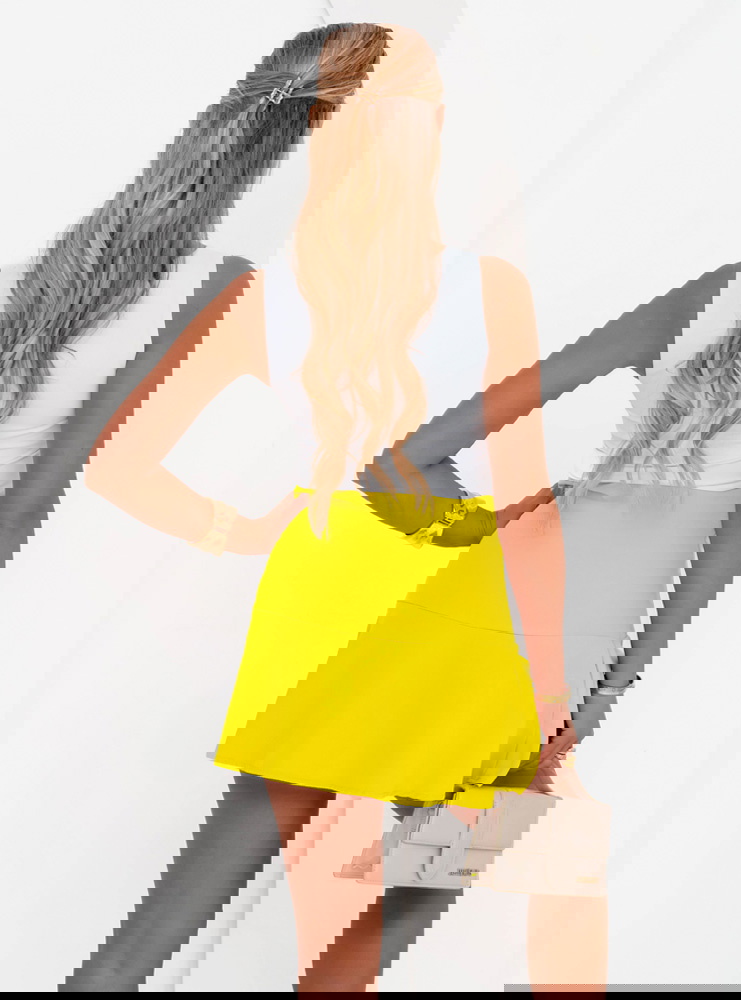 Cytrynowa rozkloszowana spódniczka...