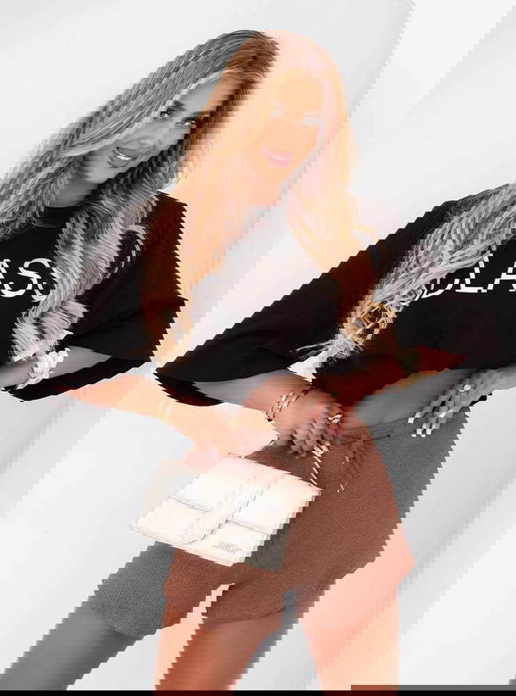 Prążkowane spodenki z wiązaniem...