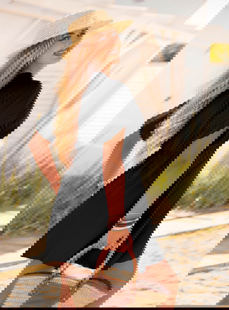 Czarna muślinowa sukienka z...