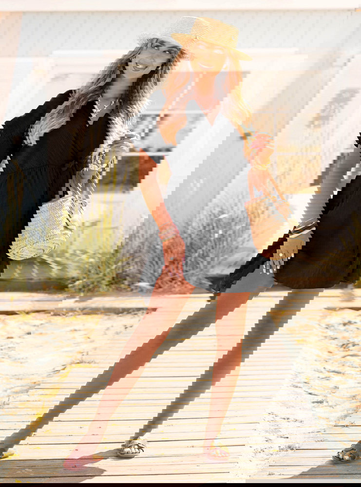 Czarna muślinowa sukienka z...