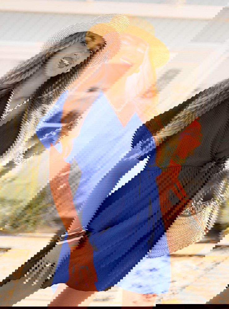 Chabrowa muślinowa sukienka z...