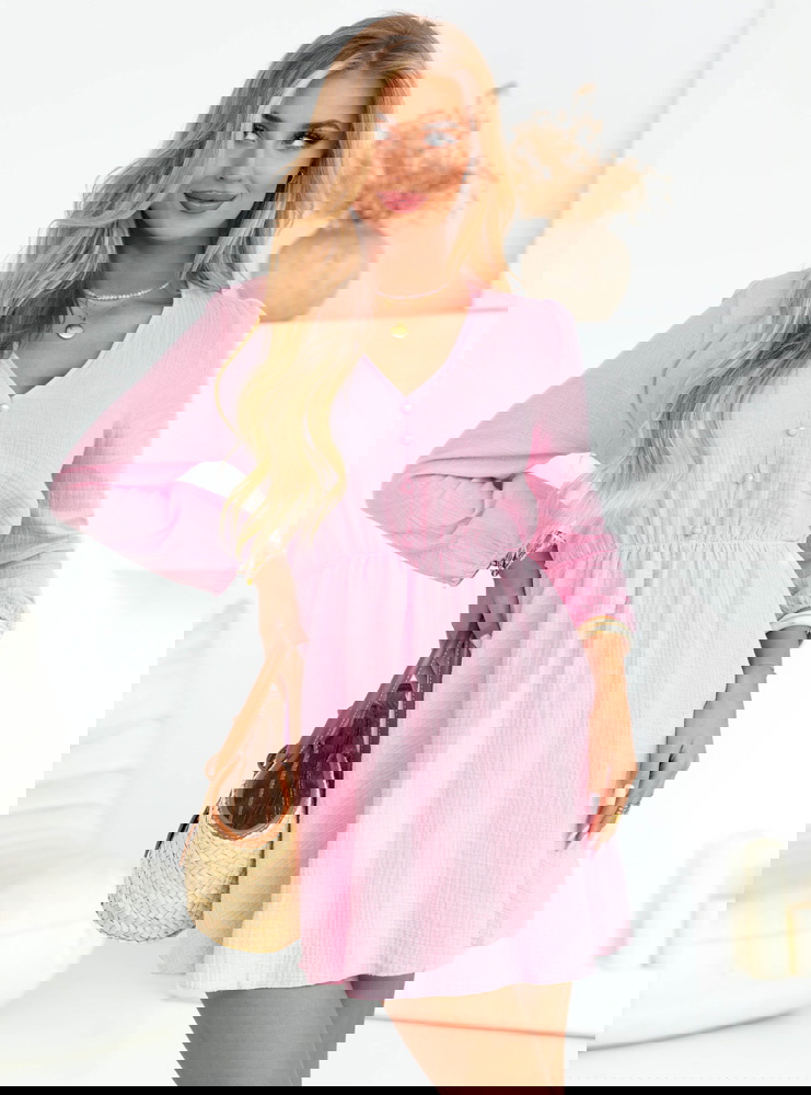 Pudrowa muślinowa rozkloszowana...