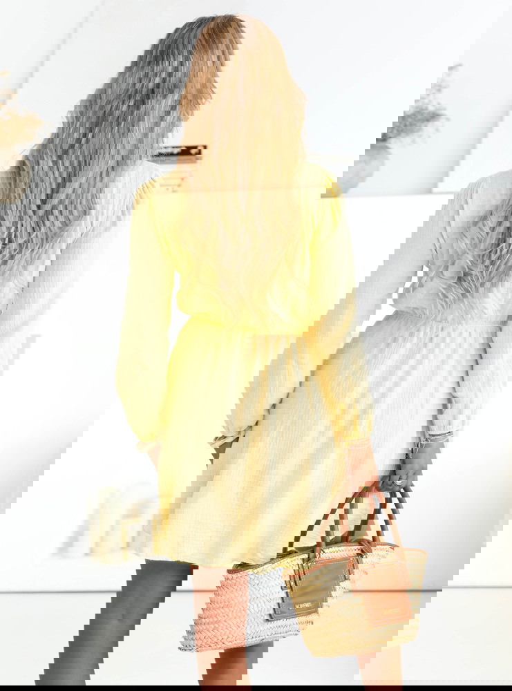 Muślinowa rozkloszowana sukienka mini...