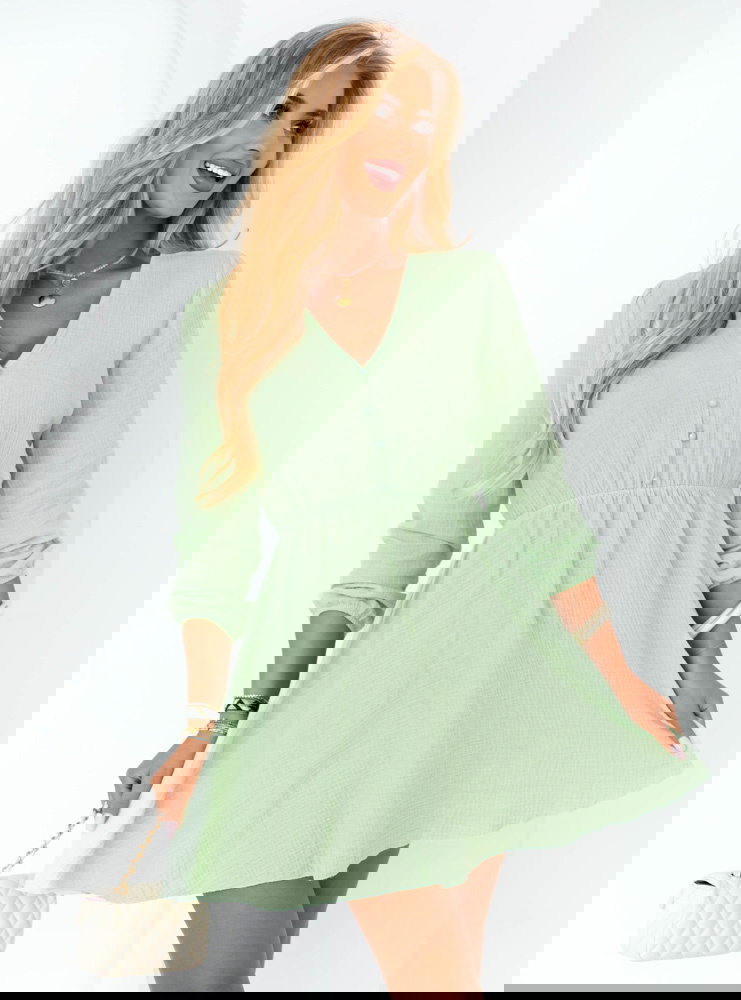 Pistacjowa muślinowa rozkloszowana...