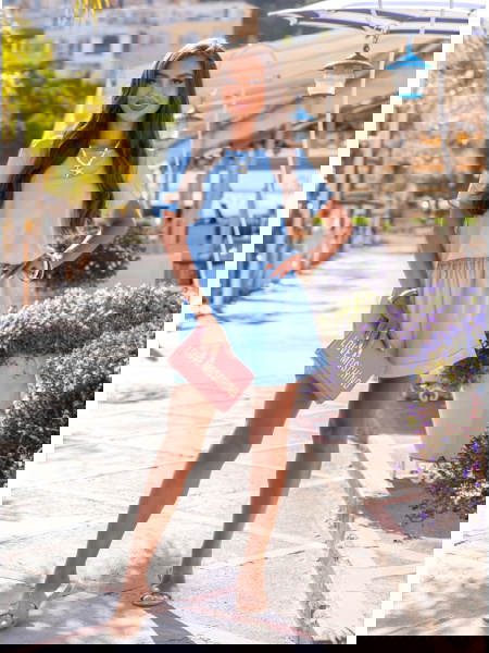 Błękitny komplet koszulka i... 2