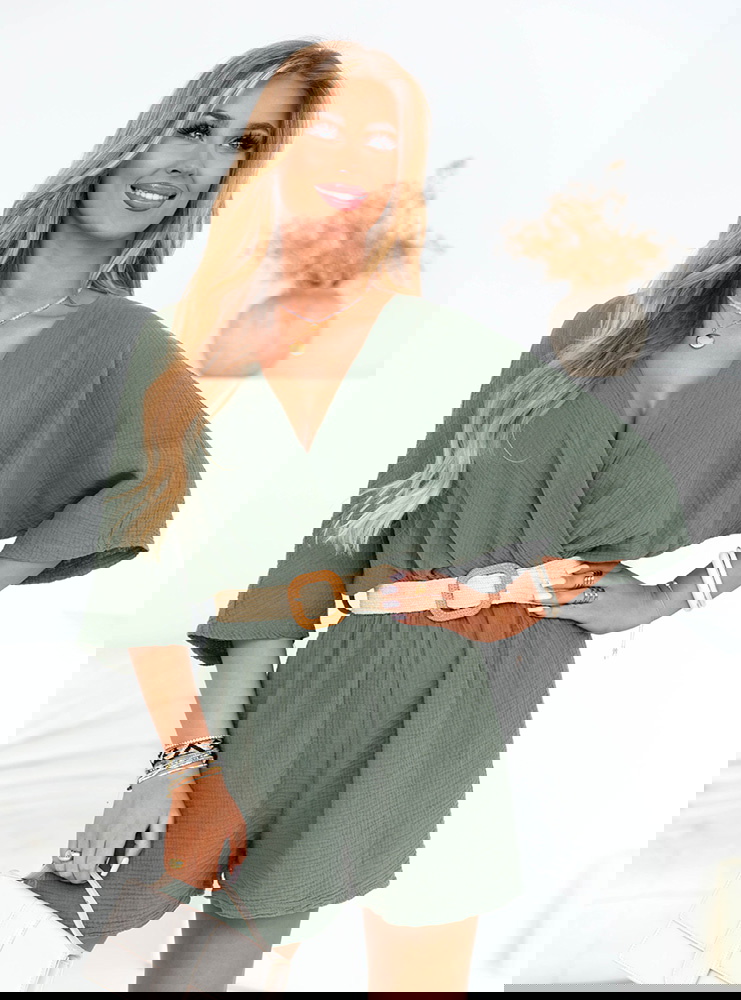 Kombinezon z ozdobnym paskiem Pascale...