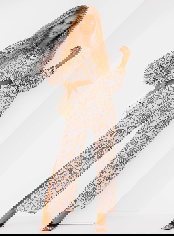 Komplet bluza i spodnie w panterkę...