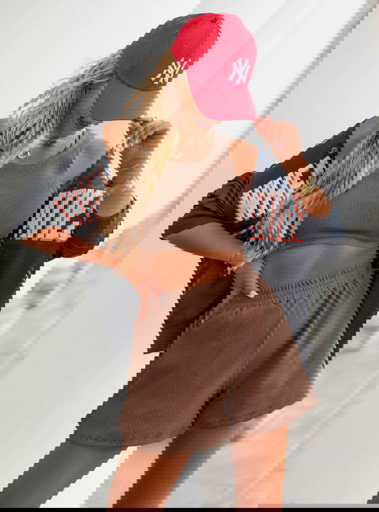 Prążkowany komplet top i spodenki...