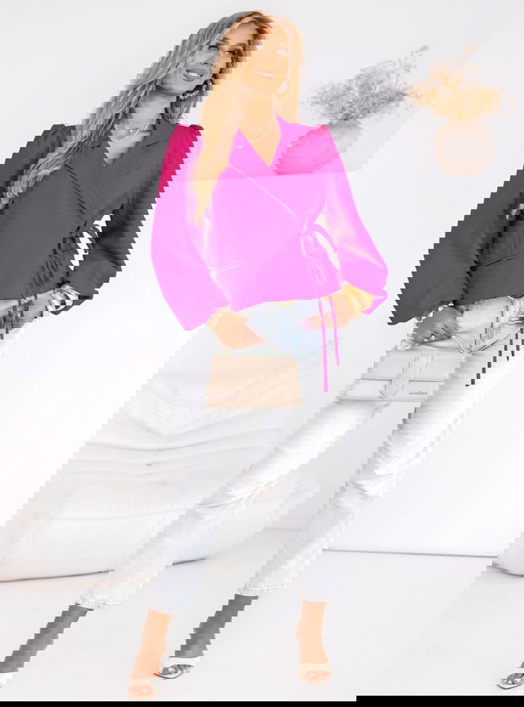 Marynarka z wiązaniem Mallory - fuksja