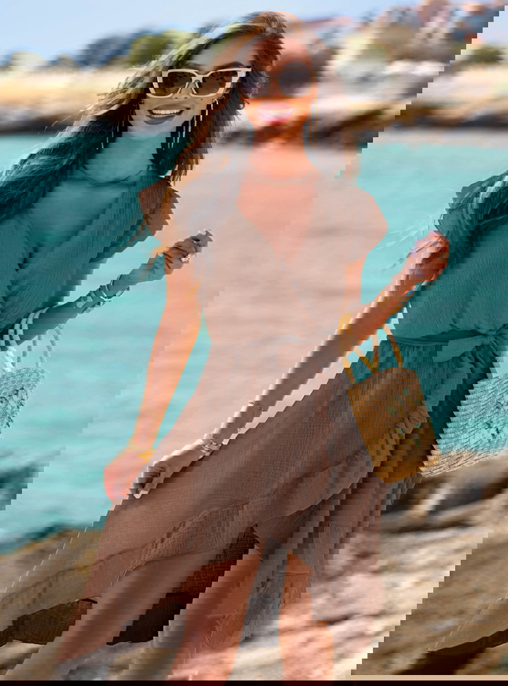 Muślinowa asymetryczna sukienka z...