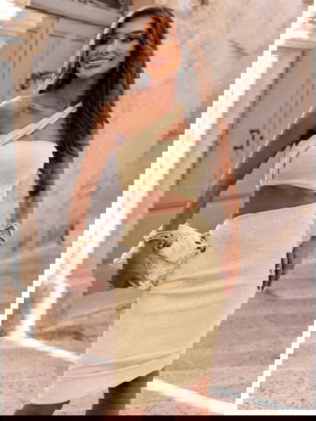 Sukienka prążkowana z... 2