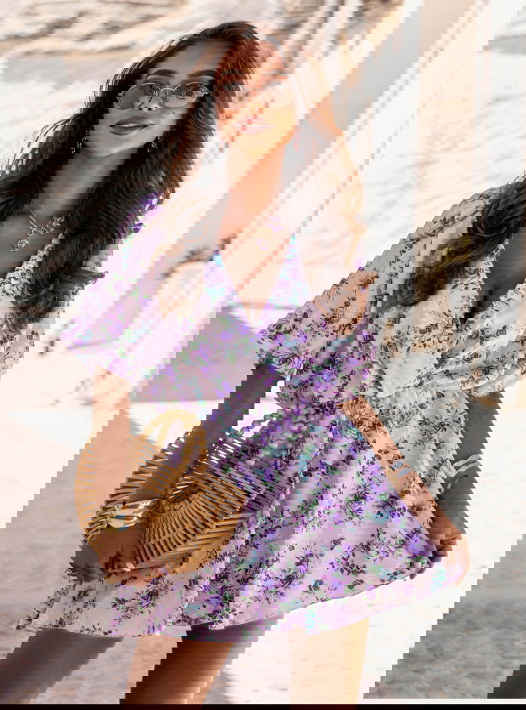 Wzorzysty kombinezon jak sukienka z...