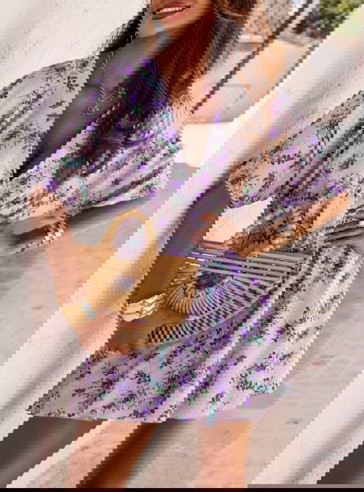 Wzorzysty kombinezon jak sukienka z...