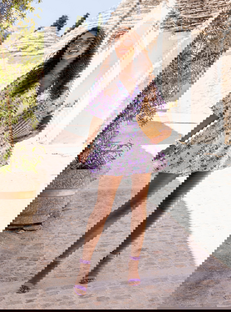 Wzorzysty kombinezon jak sukienka z...