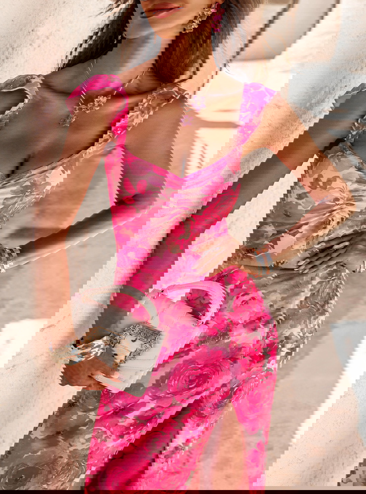 Sukienka na ramiączkach midi z...