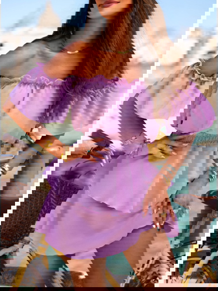 Liliowy kombinezon jak... 2