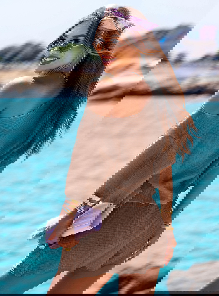 Muślinowy komplet szorty i top Inesta...